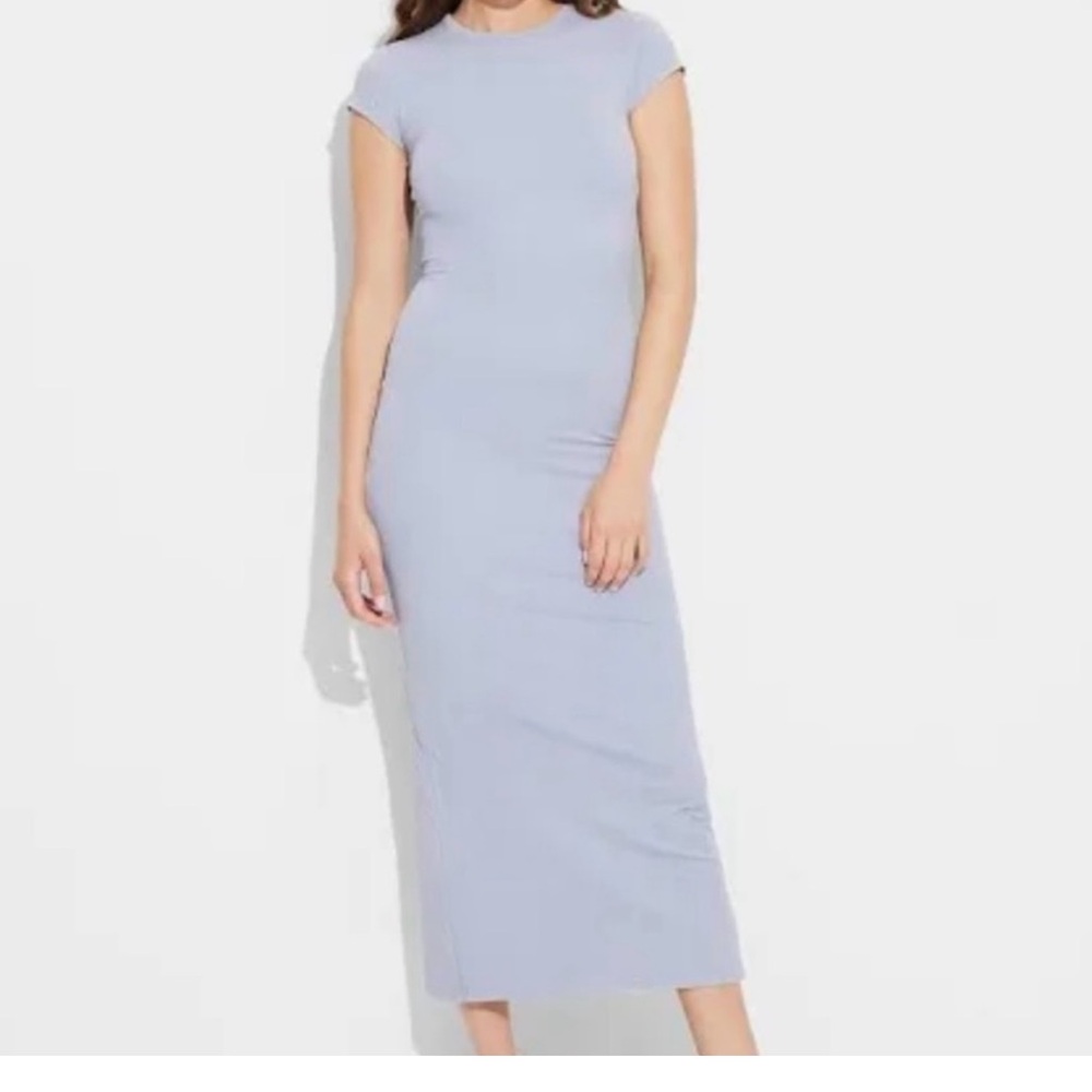 Wild Fable Blue/Gray Maxi Dress